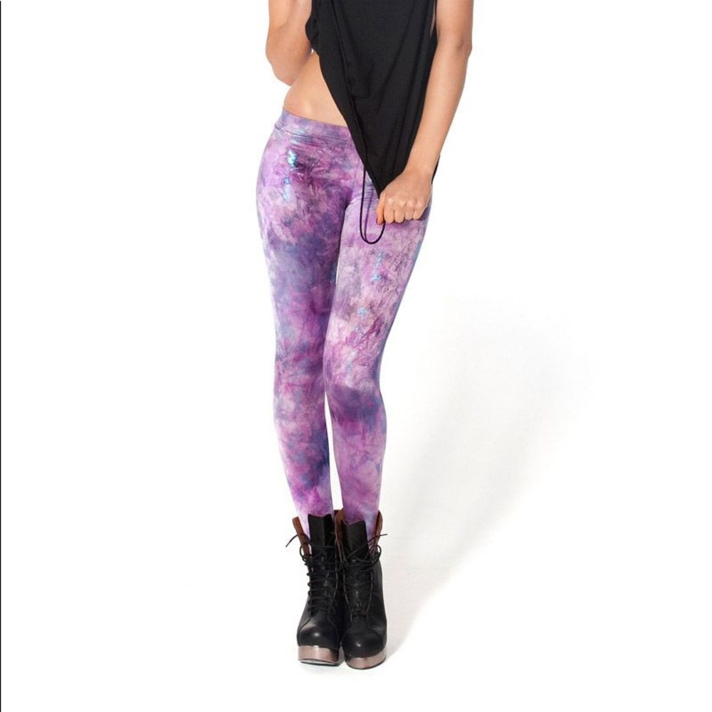 Blackmilk Fairy paint leggings in lavender